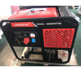 Дизельный трехфазный генератор Амперос LDG 13000E-3 с электростартером и аккумулятором