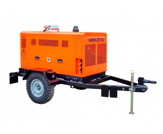 Винтовой дизельный компрессор ЗИФ-ПВ-8/1,2 на прицепе