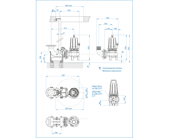 Насос погружной Dreno DNB 65-2/220-2 T