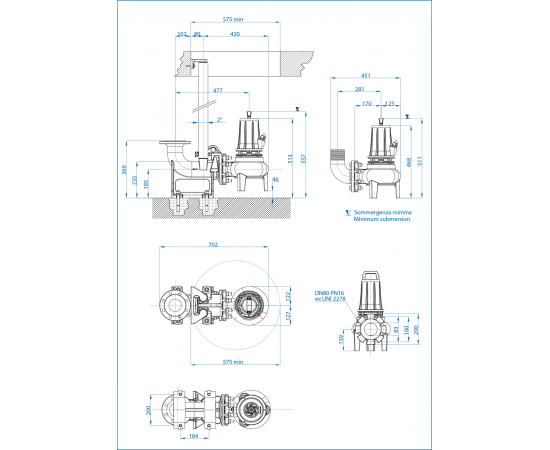 Насос погружной Dreno DNB 80-2/220 T