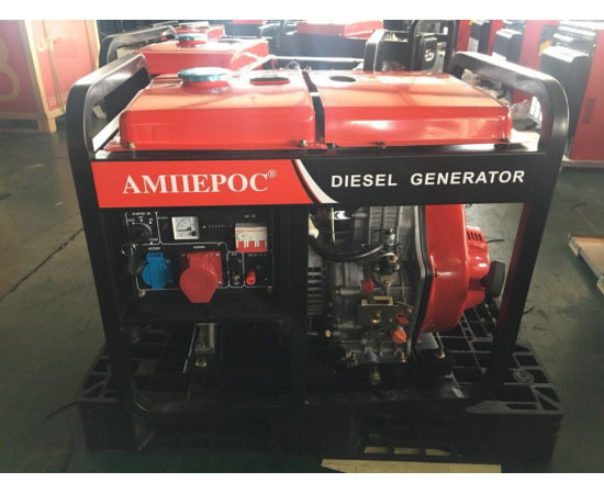Дизельный трехфазный генератор Амперос LDG 8500CLE-3 с автозапуском