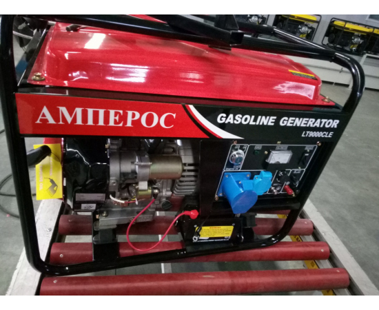 Бензиновый однофазный генератор Амперос LT 9000СLE с электростартером и аккумулятором