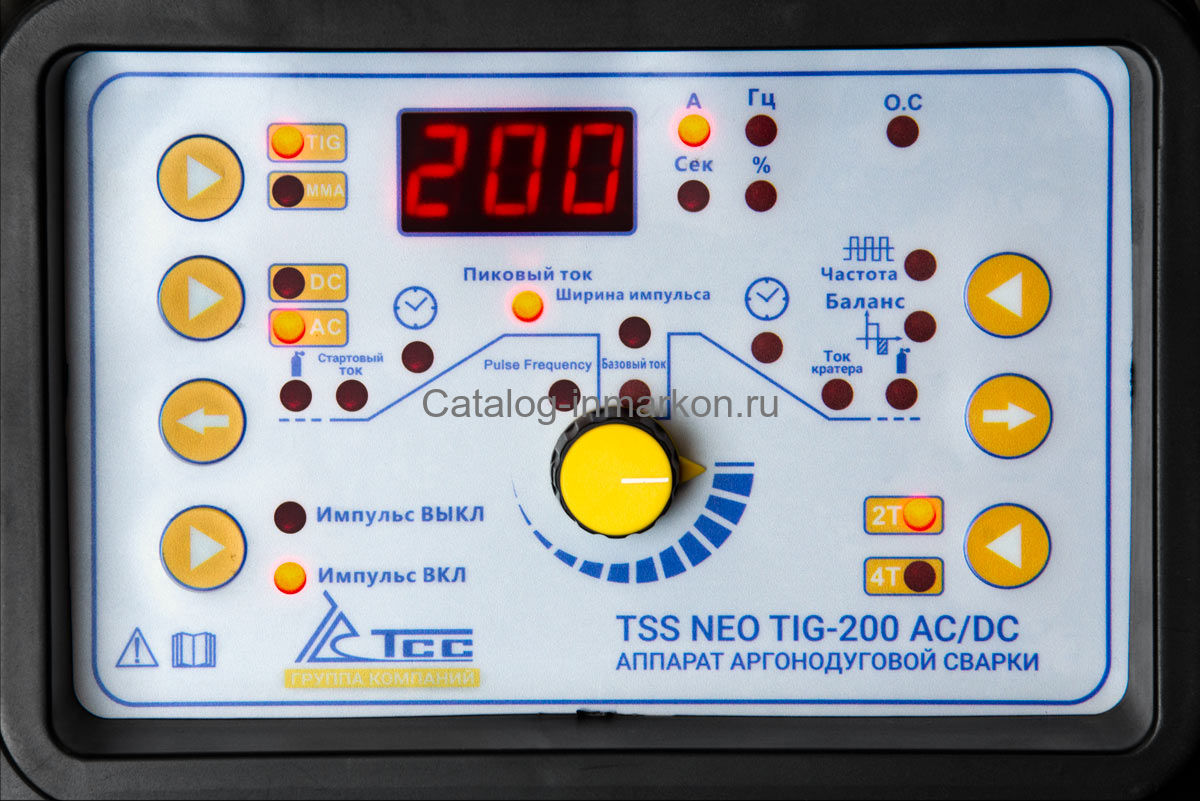 Аппарат аргонодуговой сварки TSS NEO TIG-200 AC/DC - цена, характеристики,  видео, фото - купить в Москве и РФ в Компании Инмаркон