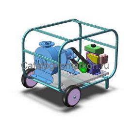 Бензиновая мотопомпа ТАНКЕР-15V (PVDF) для агресивных жидкостей