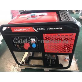 Дизельный трехфазный генератор Амперос LDG 13000E-3 с электростартером и аккумулятором