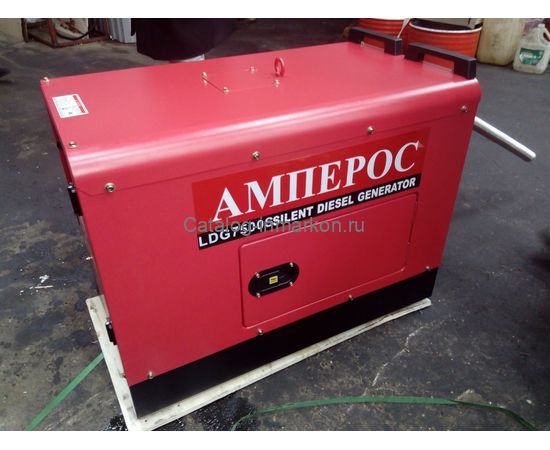 Дизельный однофазный генератор Амперос LDG 7500S в шумозащитном кожухе